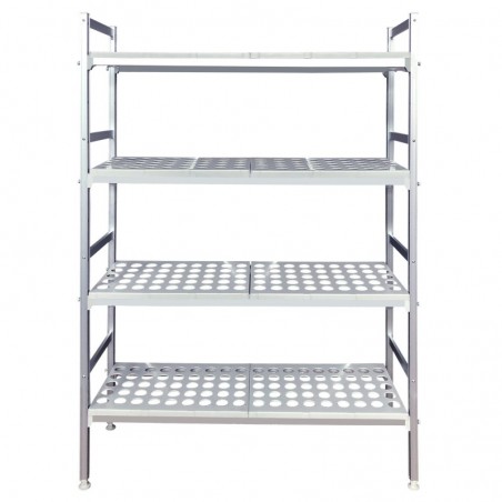 Rayonnage chambre froide Structure en inox 165 x 186 x 36
